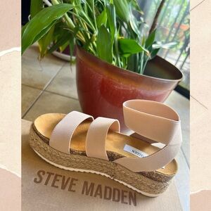 Steve Madden Cream Espadrille Sandals